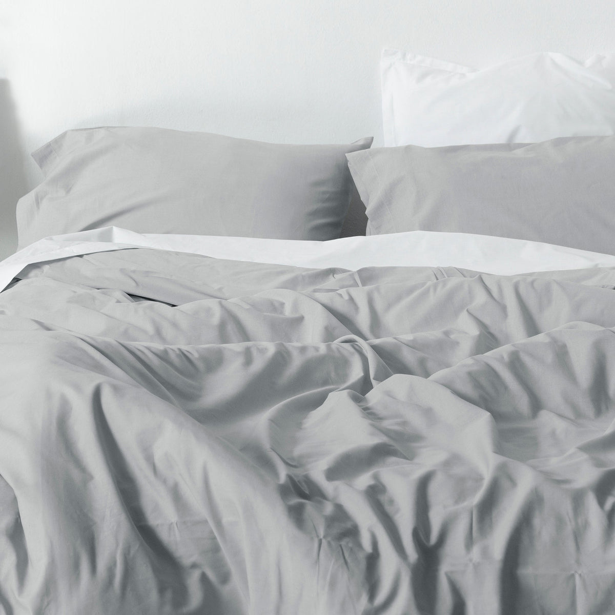 Housse De Couette Basic - Gris Clair