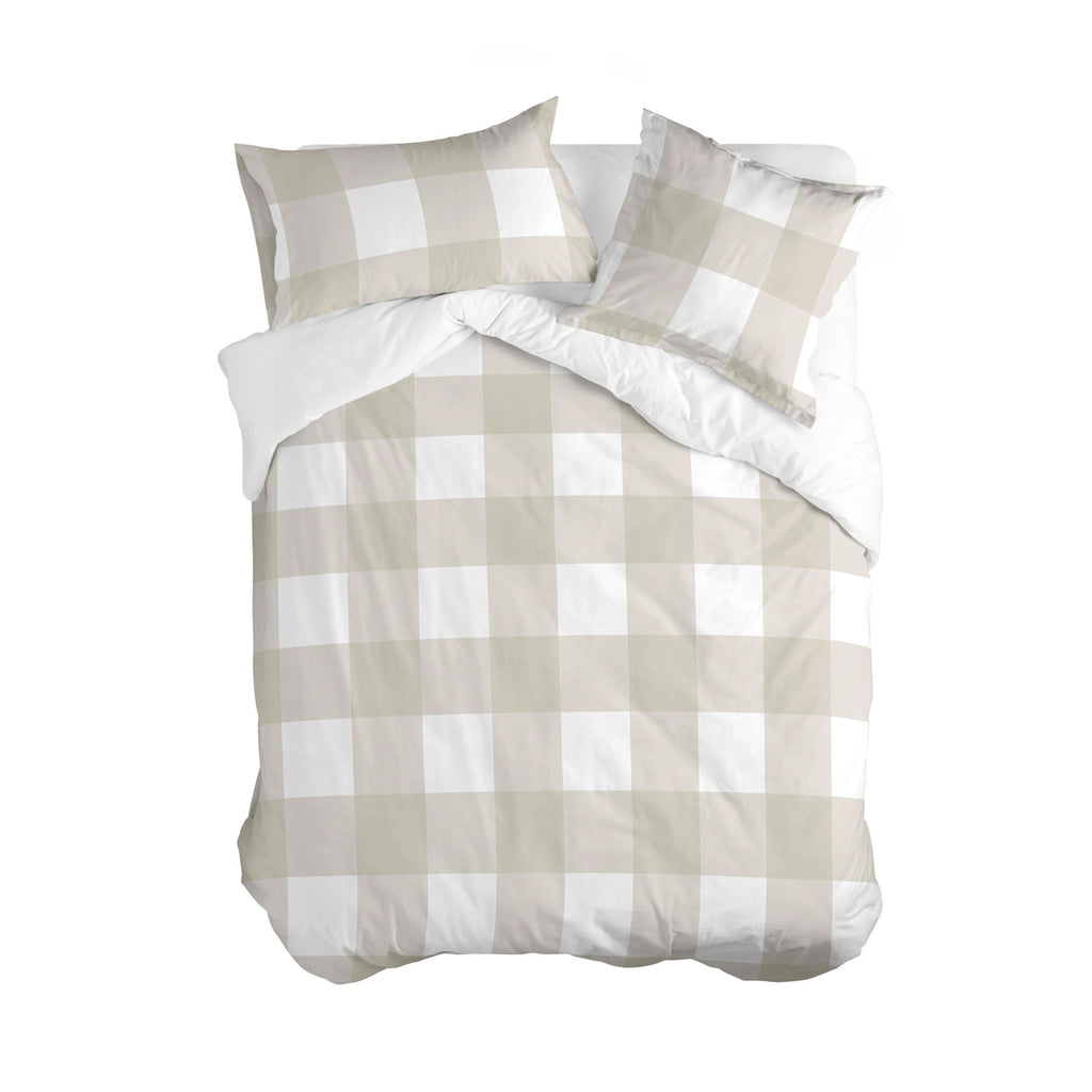 Gingham Duvet Cover - Beige