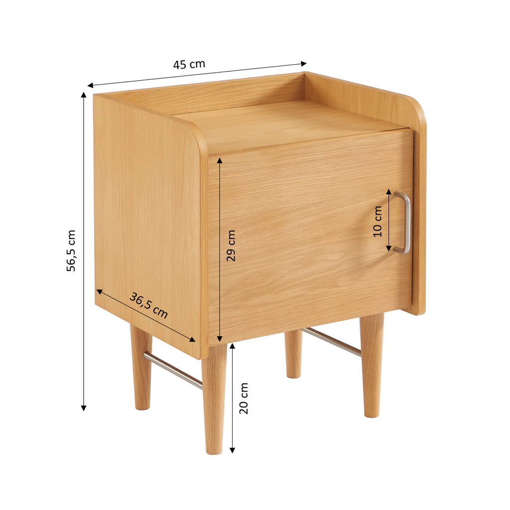Twiggy - Bedside Table - Oak Veneer