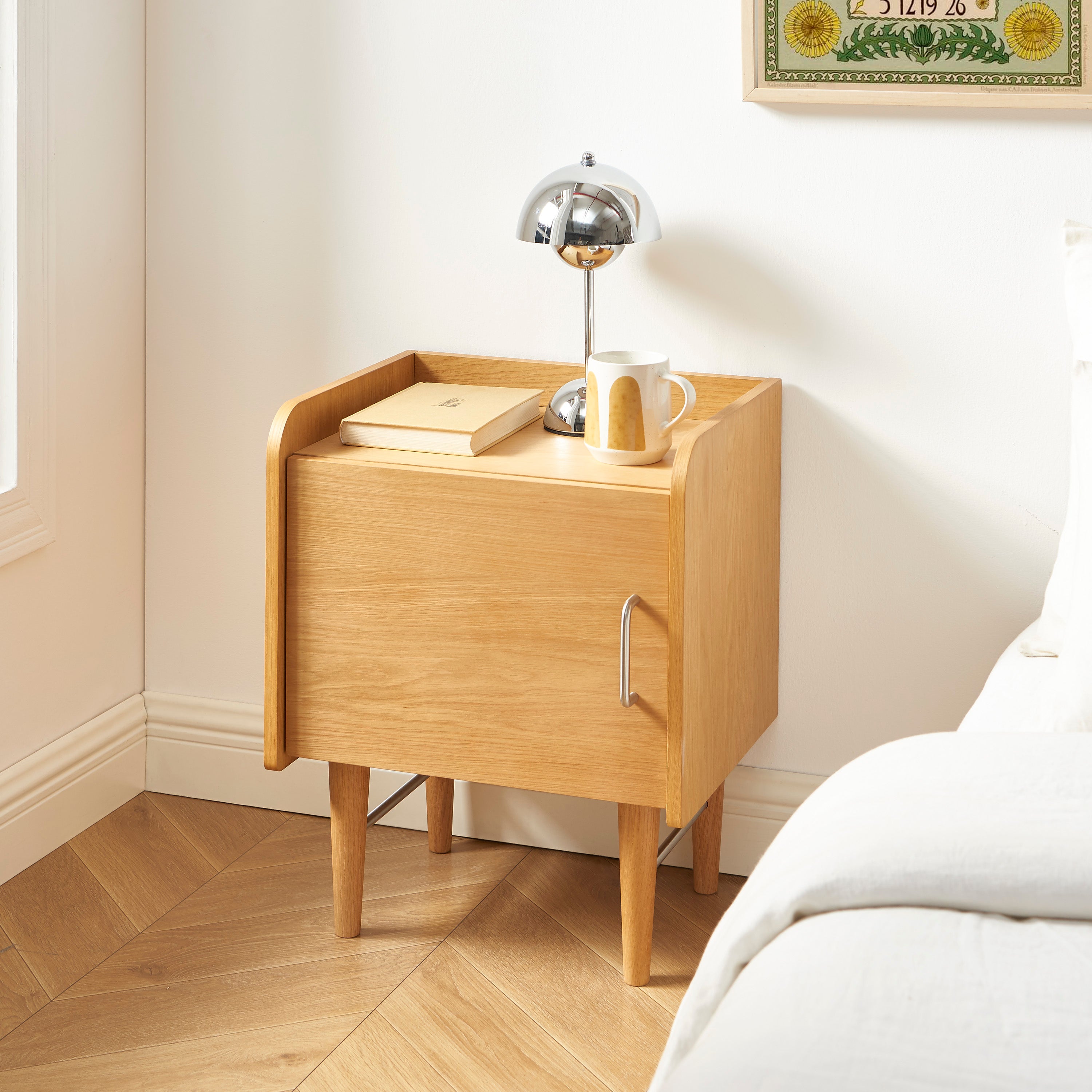Twiggy - Bedside Table - Oak Veneer