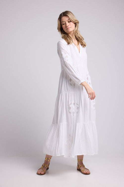Robe Long Manches Longues - Blanc