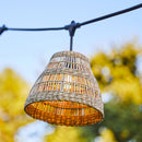 Tessa - E27 Wired Garland - Rattan - Beige