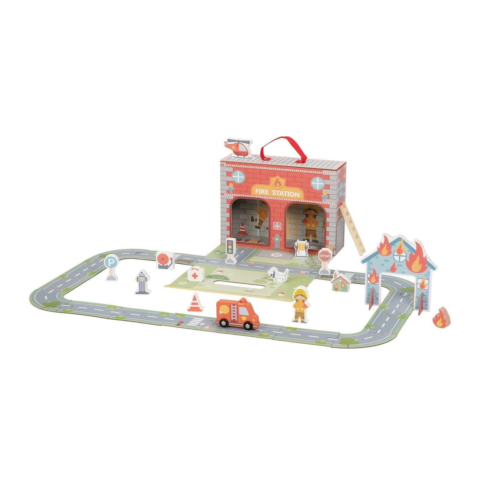 Portable Fire Station Playset