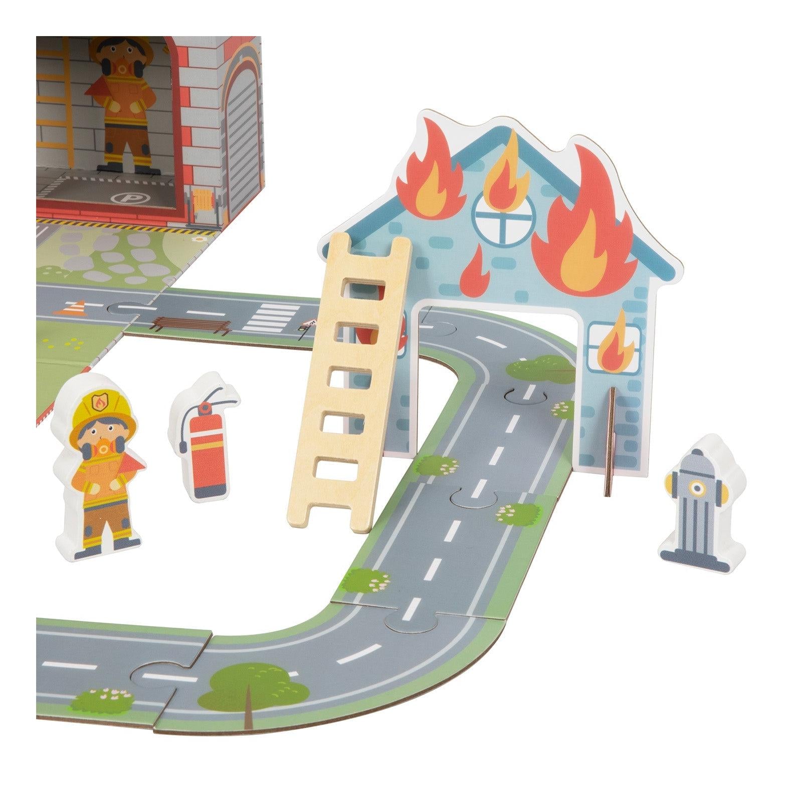 Portable Fire Station Playset