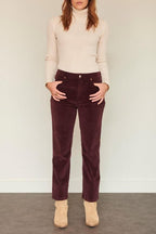 Trousers The Linda Soft Corduroy - Purple