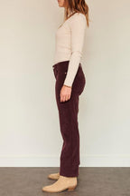 Trousers The Linda Soft Corduroy - Purple
