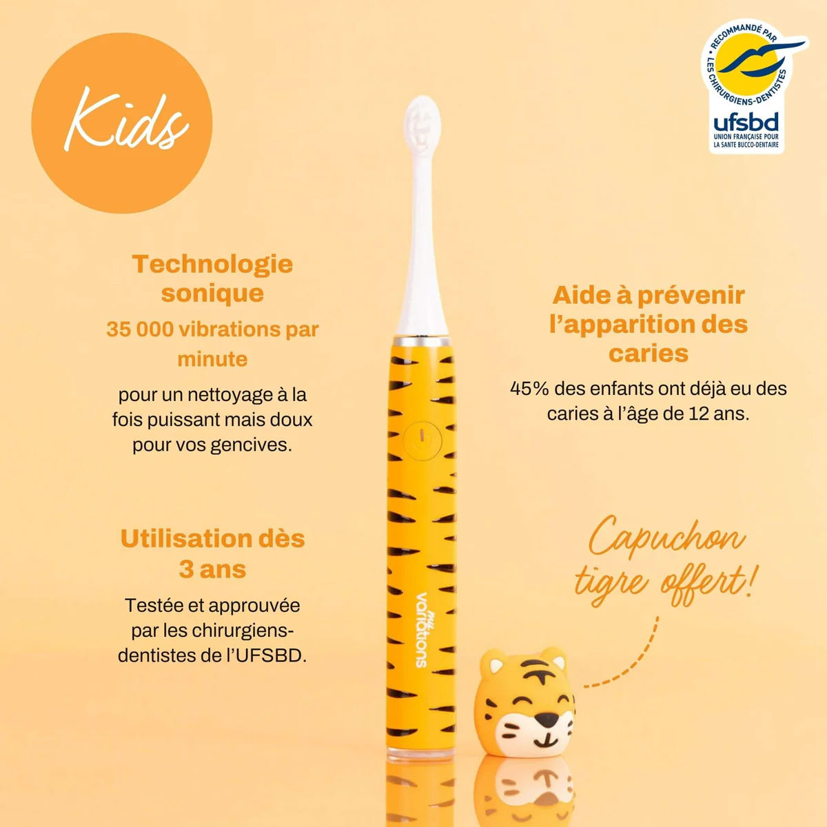 Cepillo De Dientes Eléctrico - Niño - Tigre