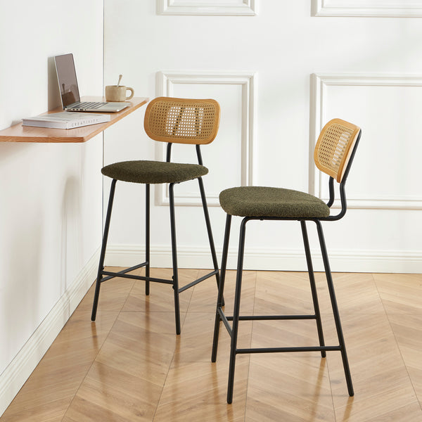 Tina - Lot De 2 Tabourets - Cannage Rotin