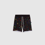 Pantalones cortos con estampado recortado de Tkid - Negro