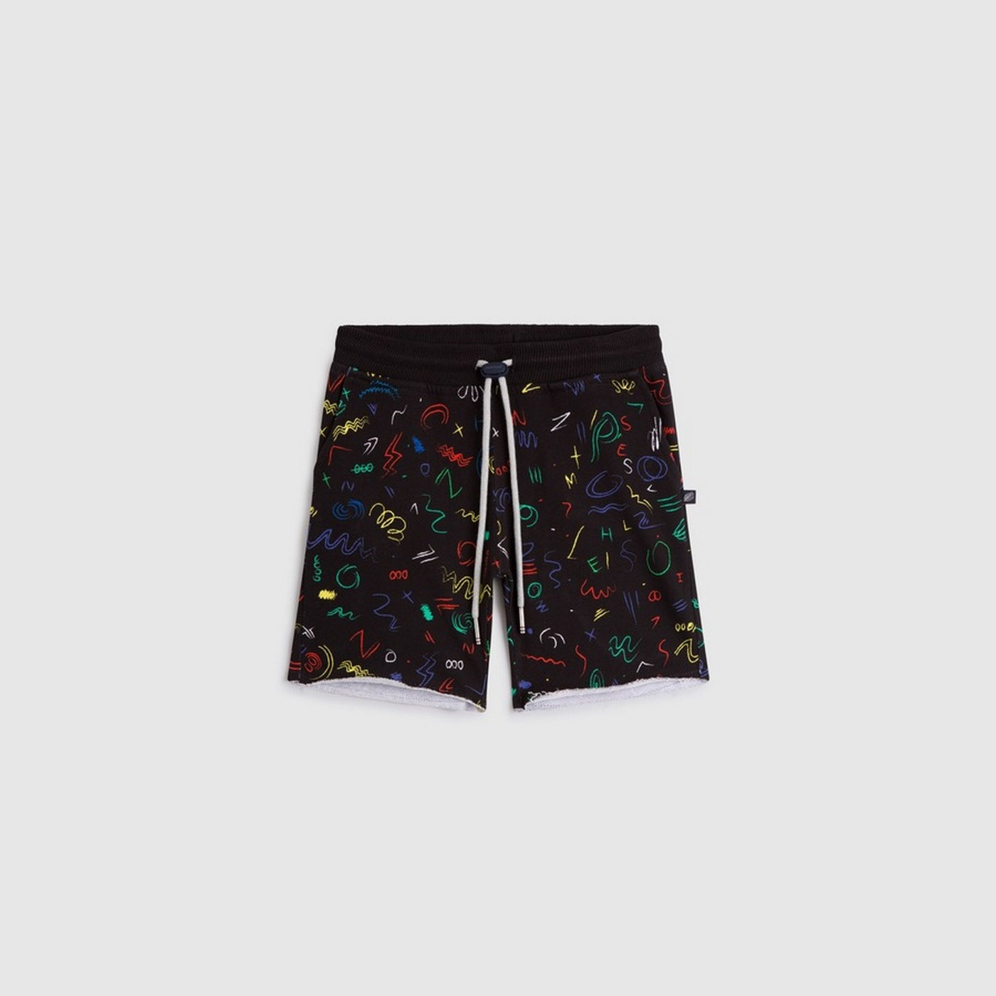 Pantalones cortos con estampado recortado de Tkid - Negro