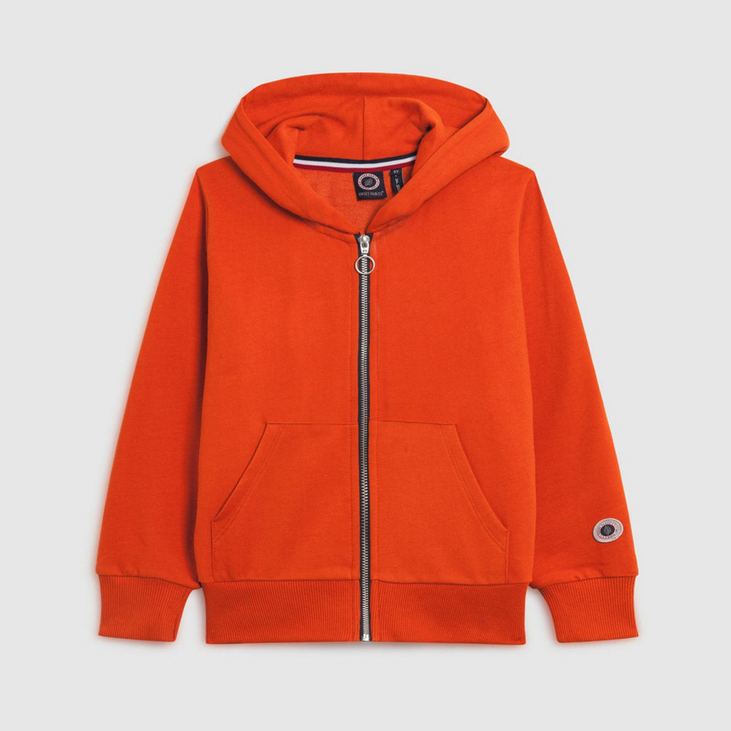 Sweet Pants - Zipped Hooded Sweatshirt - Orange - Children