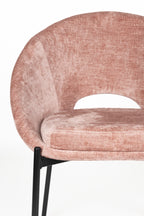 Dando - Chaise De Salle À Manger - Polyester - Vieux Rose