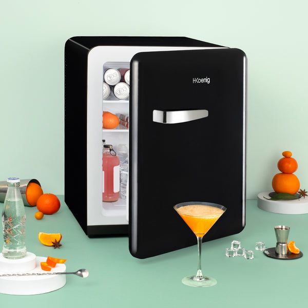 Mini Refrigerador Independiente Vintage - Negro