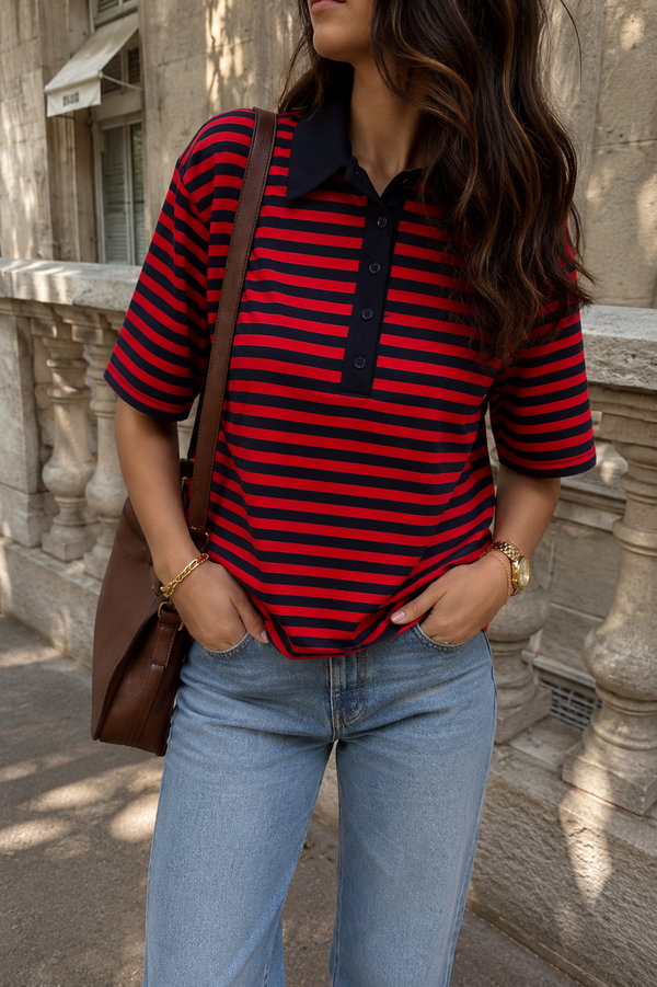 Polo Mc Tom - Marino/Rojo