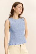 Top Cerise - Bleu