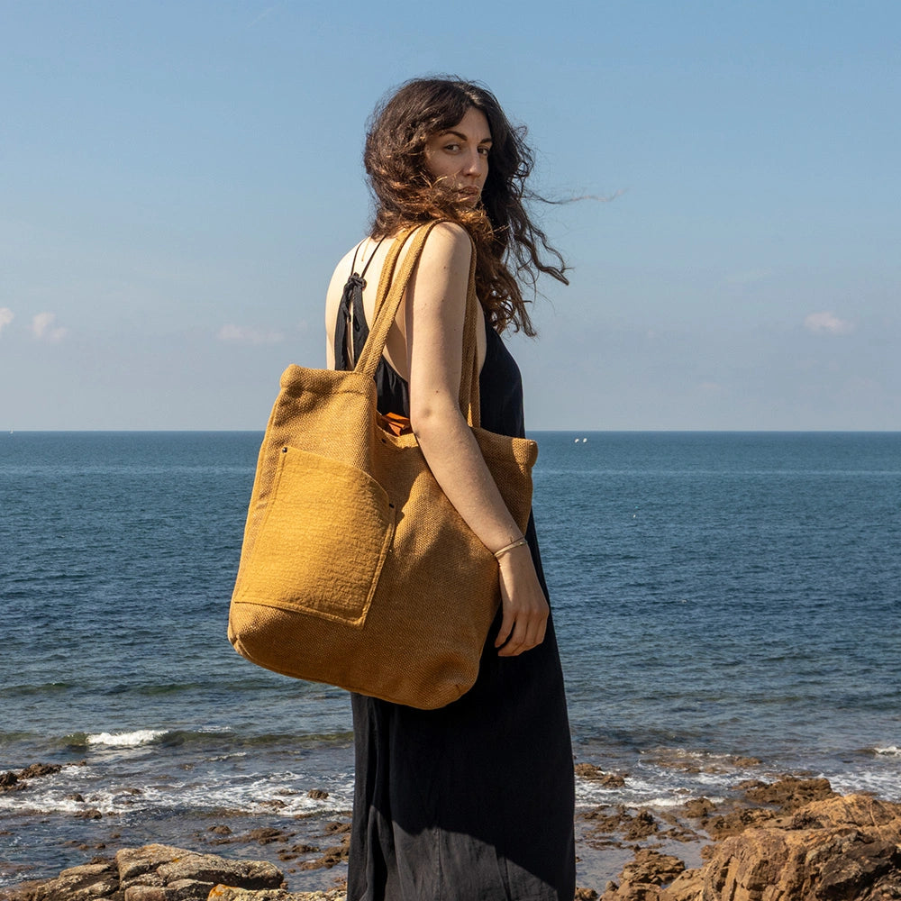 Sac À Main Bi-Face Porté Épaule - Orange