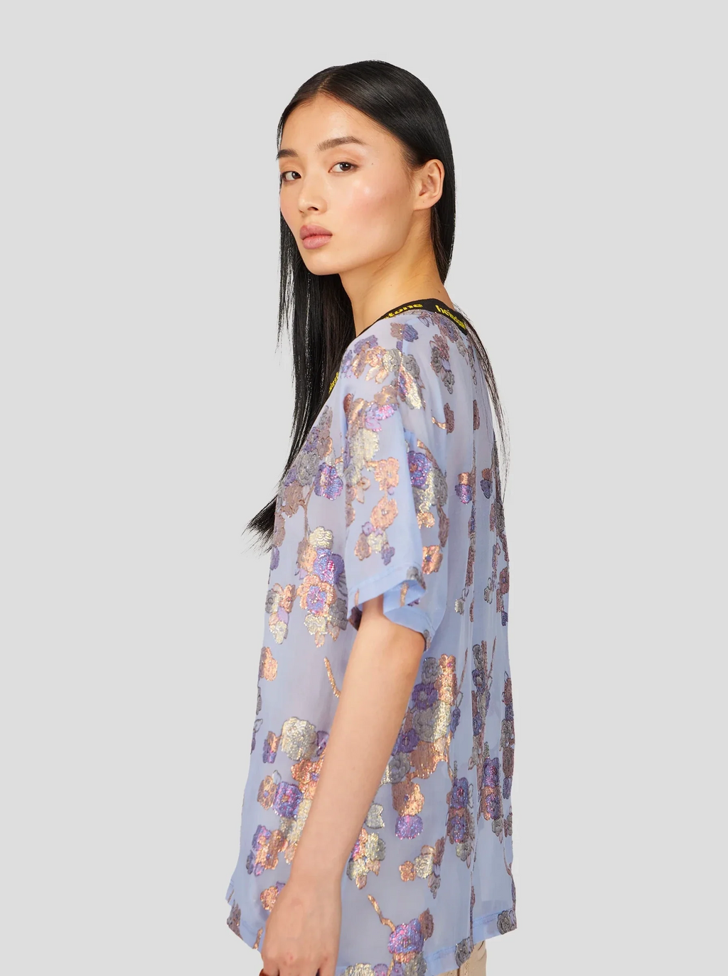 T-Shirt Dede En Broderie Brume D'Herbier