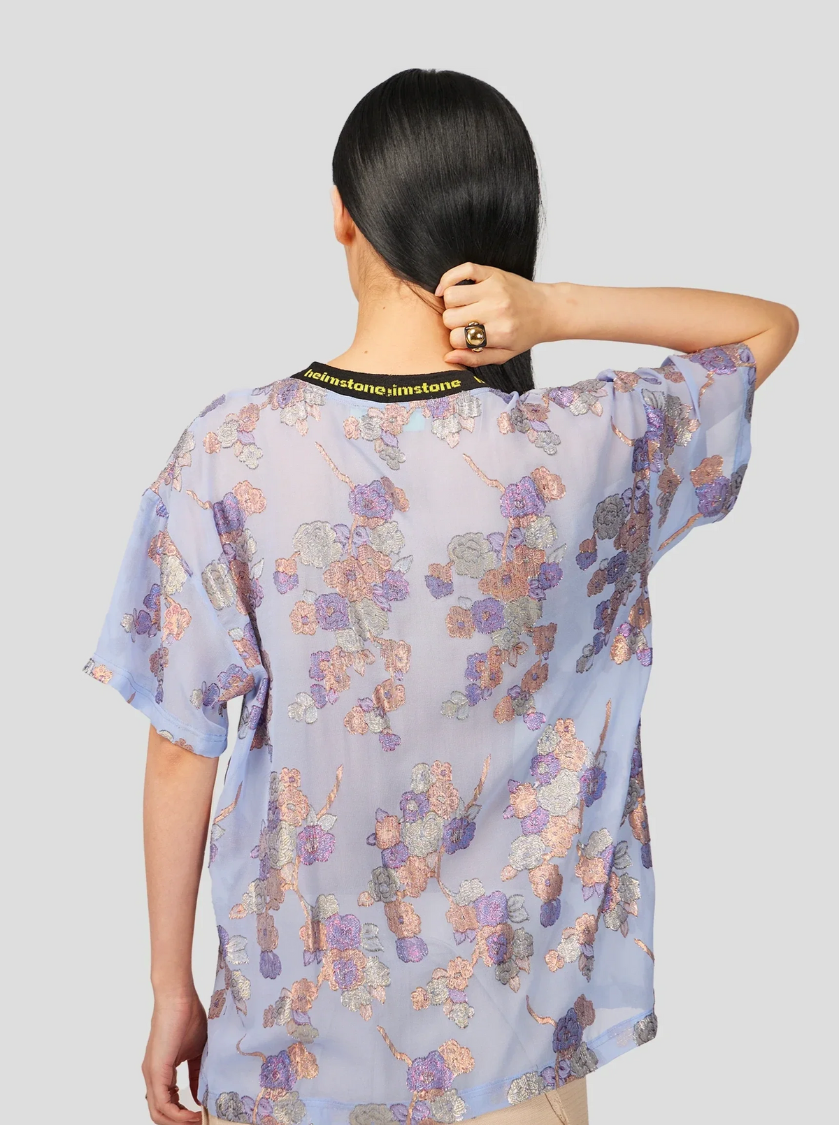 T-Shirt Dede En Broderie Brume D'Herbier