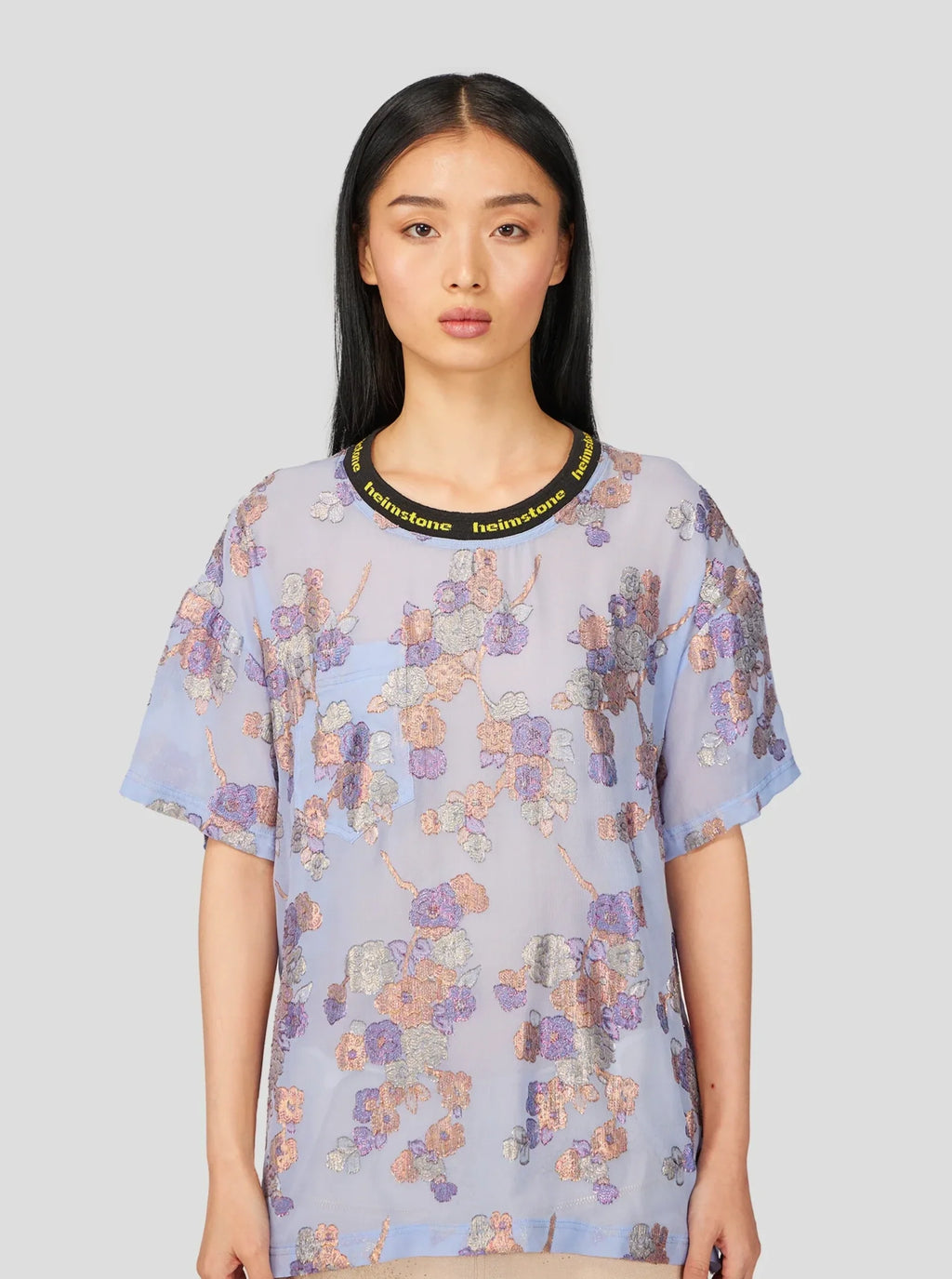 T-Shirt Dede En Broderie Brume D'Herbier