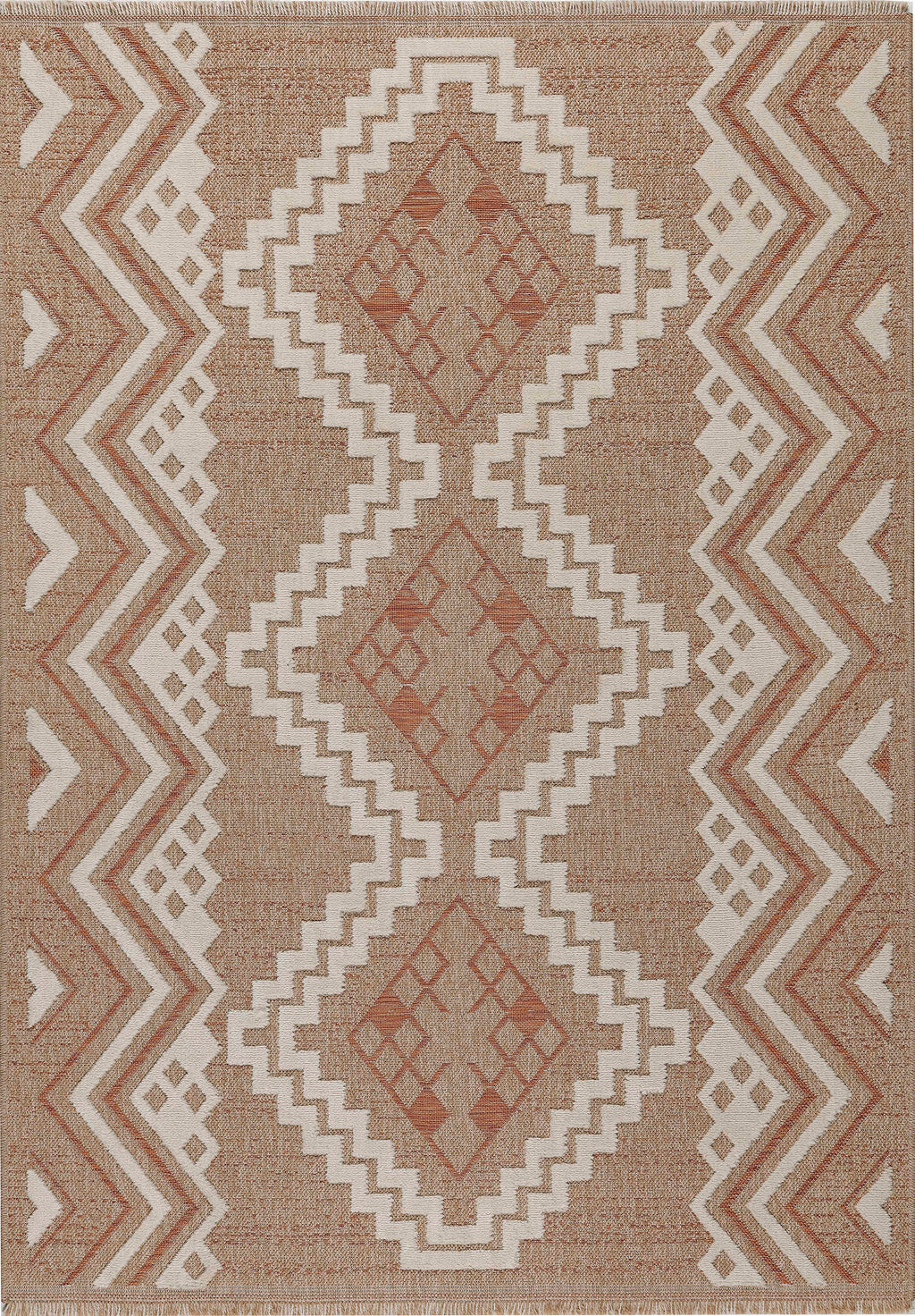 Jute Look Rug Tulum 9054 - Jute Pattern - Terra - Indoor / Outdoor
