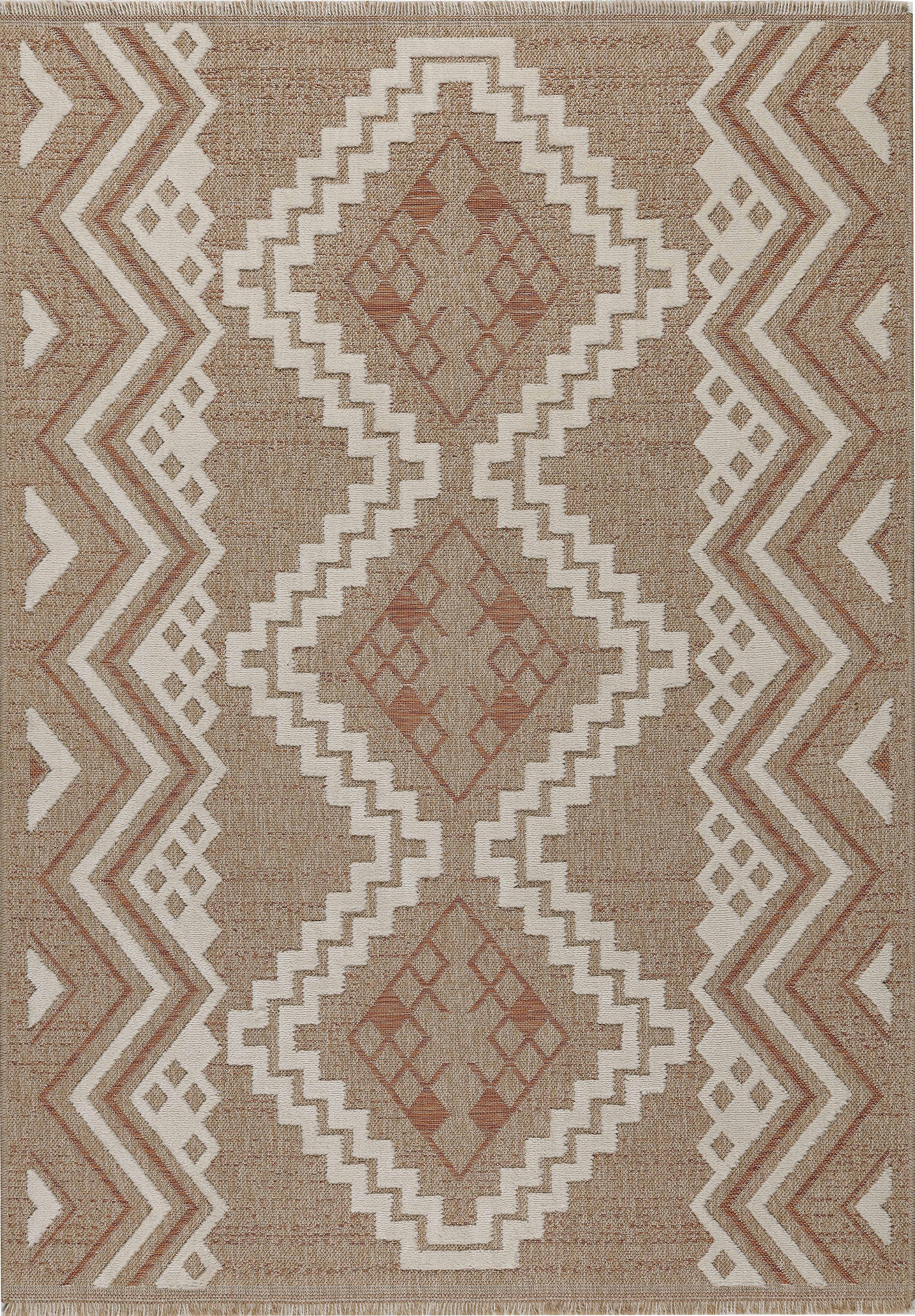 Jute Look Rug Tulum 9054 - Jute Pattern - Terra - Indoor / Outdoor