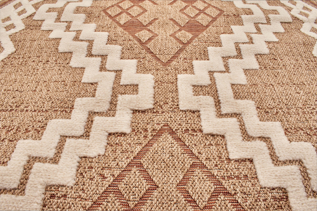 Jute Look Rug Tulum 9054 - Jute Pattern - Terra - Indoor / Outdoor