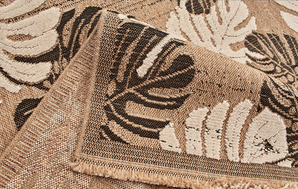 Jute Look Rug Tulum 9062 - Jute Pattern - Black - Indoor / Outdoor