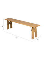 Avenue - Outdoor Bench - Pine Wood - Natural/Beige