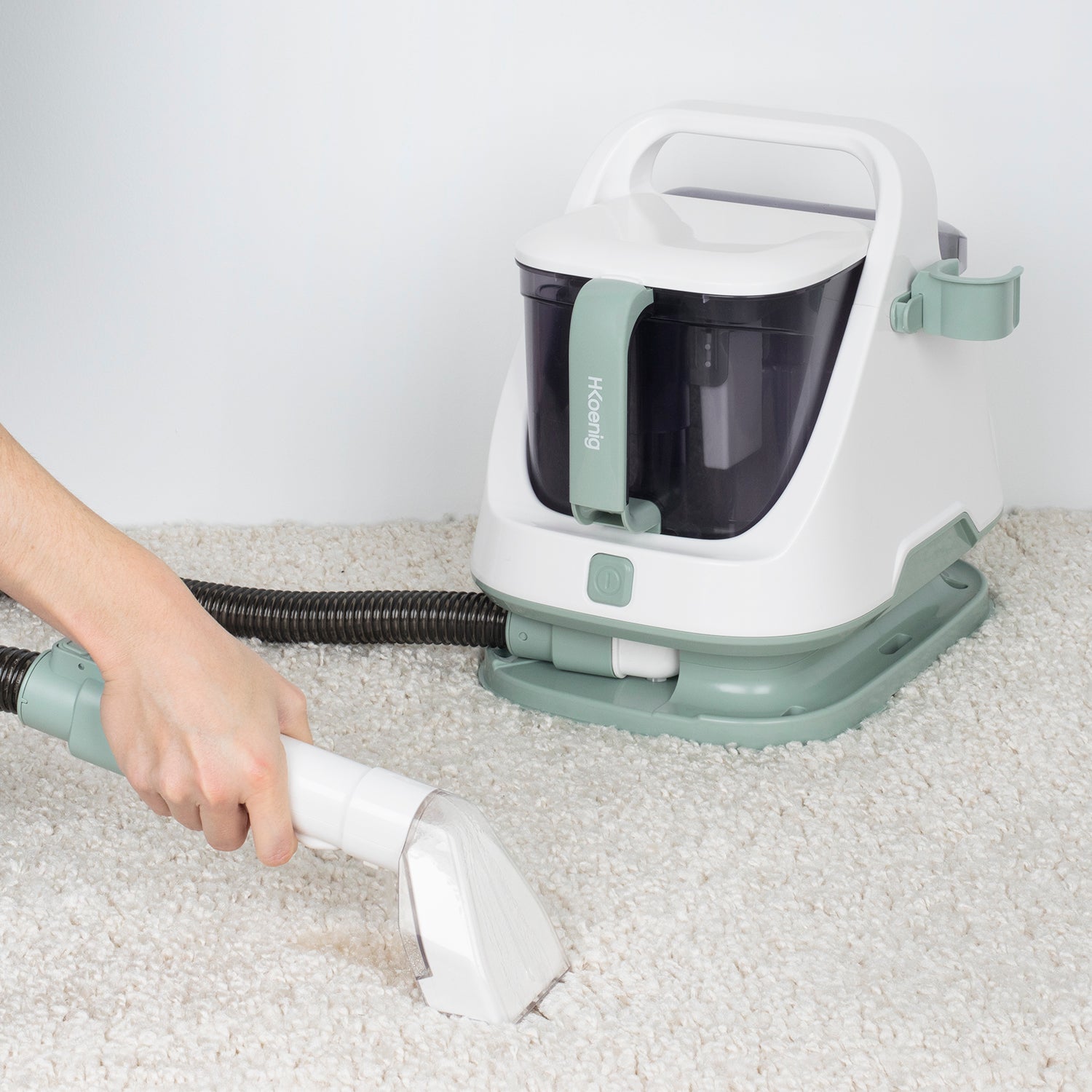 Handheld Textile Cleaner - White/Green