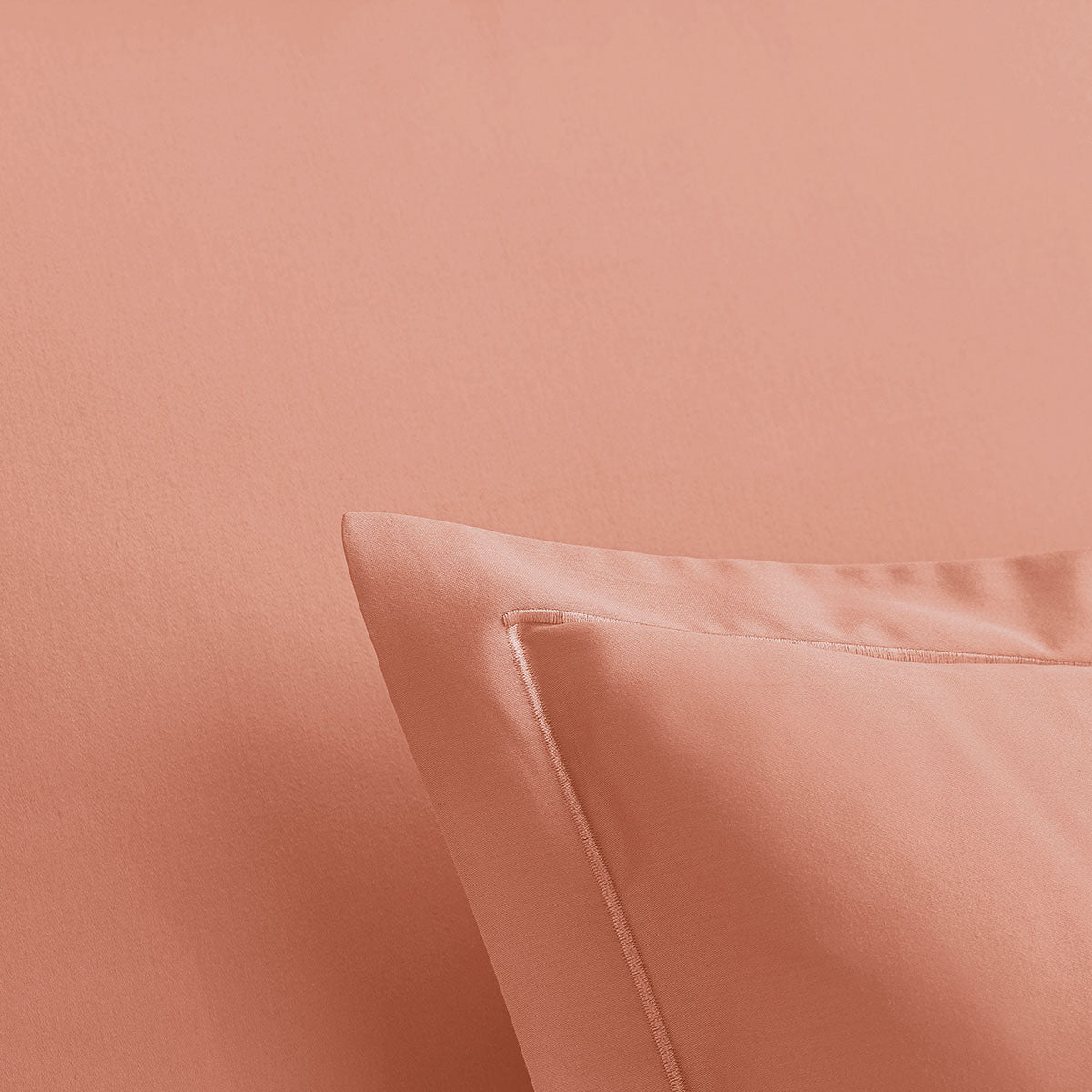 Satin Uni - Taie d'Oreiller - Rouille