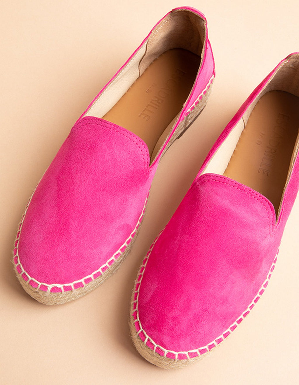 Alpargatas Planas Taormina - Piel Ante Fucsia - Mujer