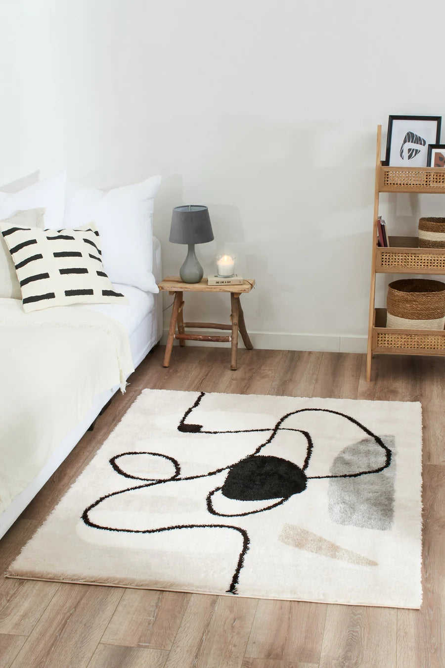 Soft Shaggy Rug Lasso 673 - Beige