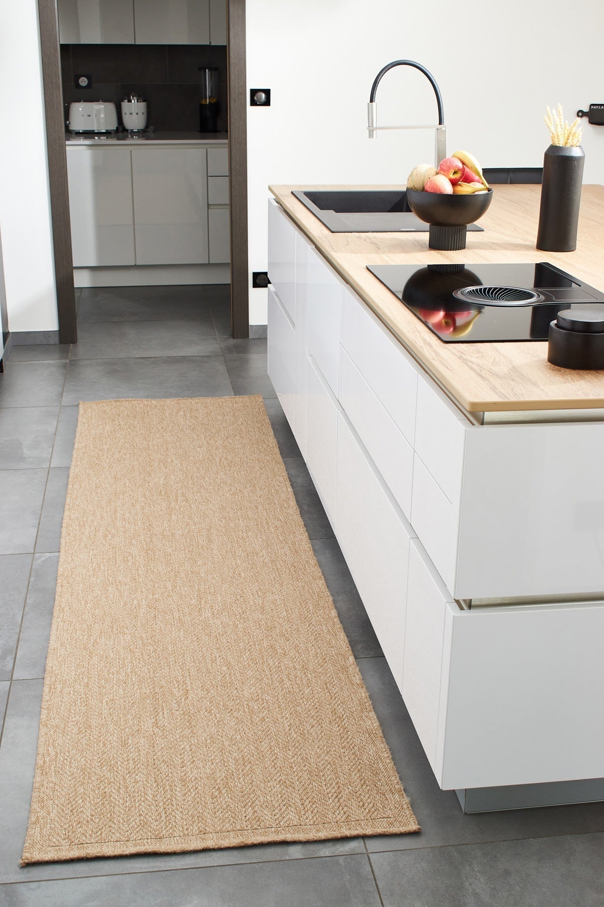 Alfombra de yute natural efecto chevrón Nazar rugs