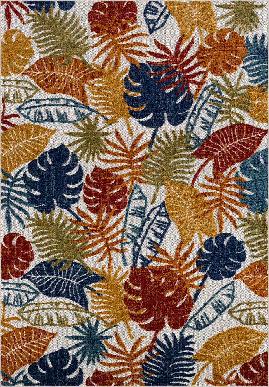 Alfombra de exterior con estampado de hojas de Nazar rugs