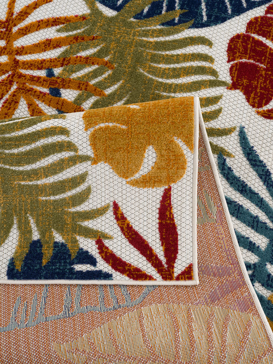Alfombra de exterior con estampado de hojas de Nazar rugs