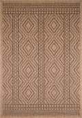 Alfombra efecto yute natural con motivos geométricos Nazar rugs