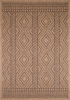 Alfombra efecto yute natural con motivos geométricos Nazar rugs