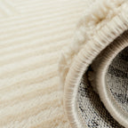 Nazar rugs cream embossed pile interior rug