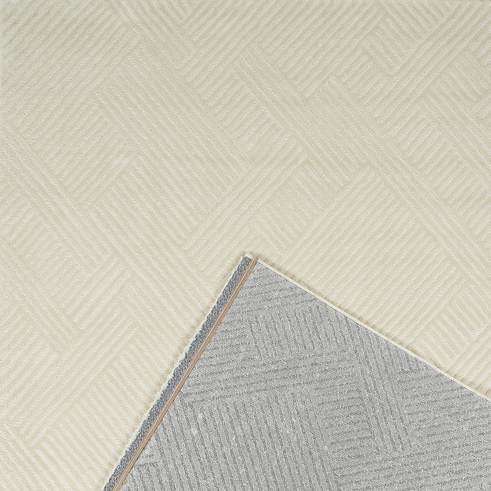 Nazar rugs cream embossed pile interior rug