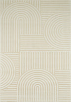 Alfombra con motivos en relieve color crema de Nazar rugs