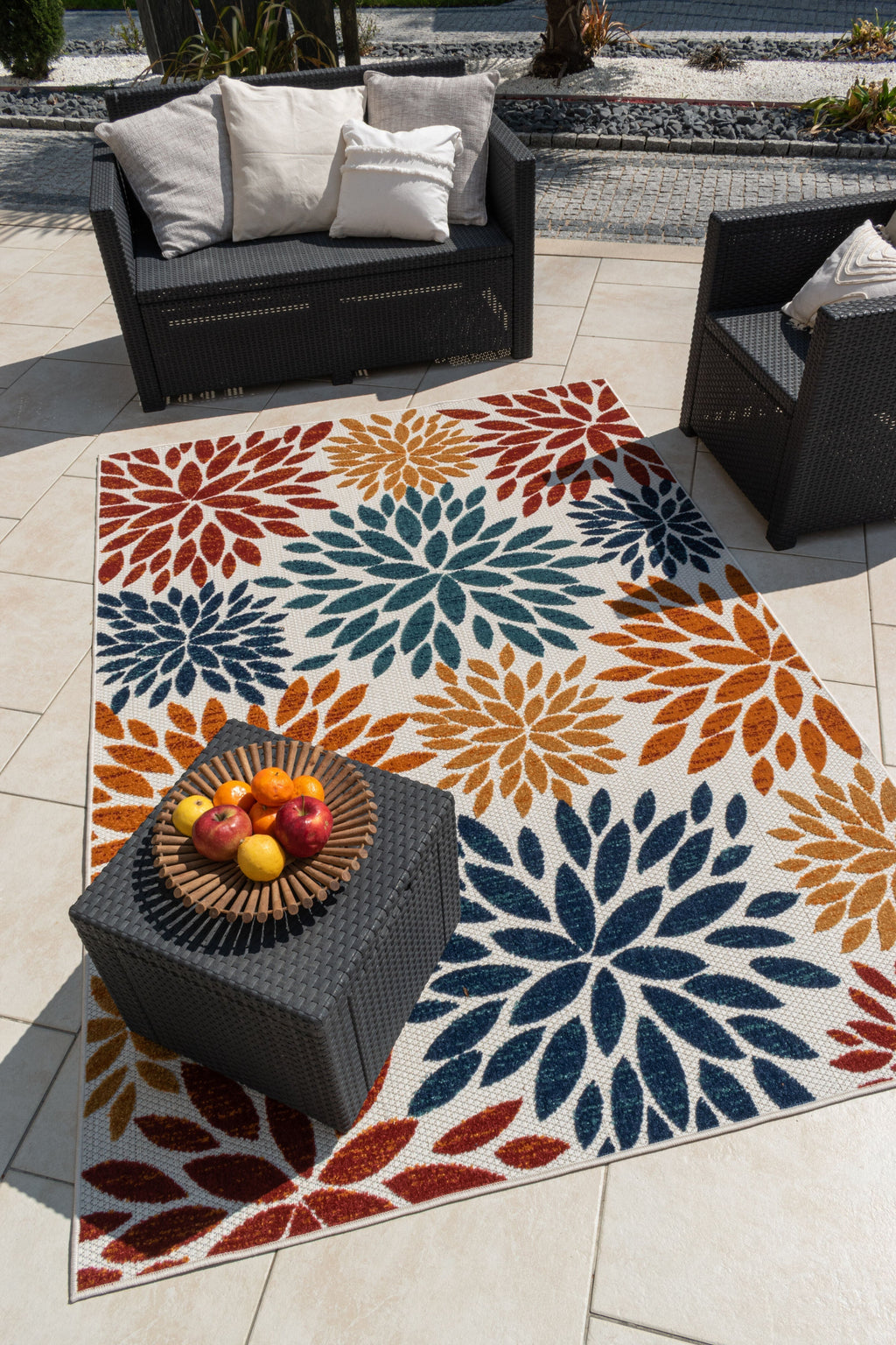 Alfombra de vinilo con estampado floral de alfombras nazar