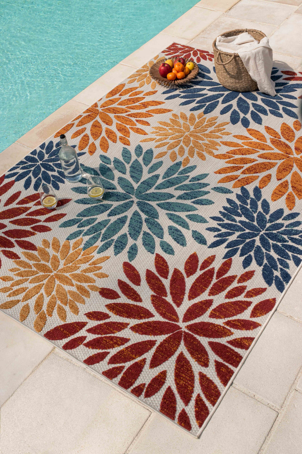 Alfombra de vinilo con estampado floral de alfombras nazar