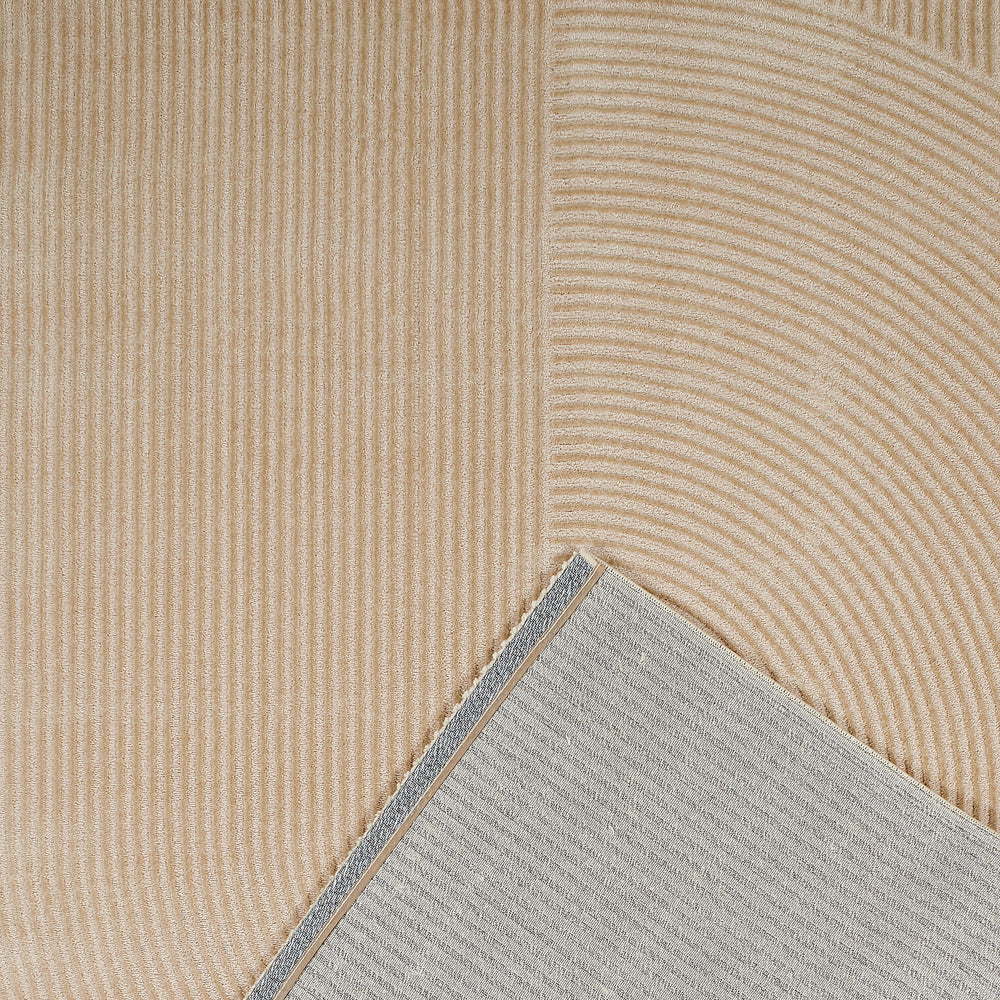 Alfombra con motivos geométricos y pelo elevado beige Alfombras Nazar