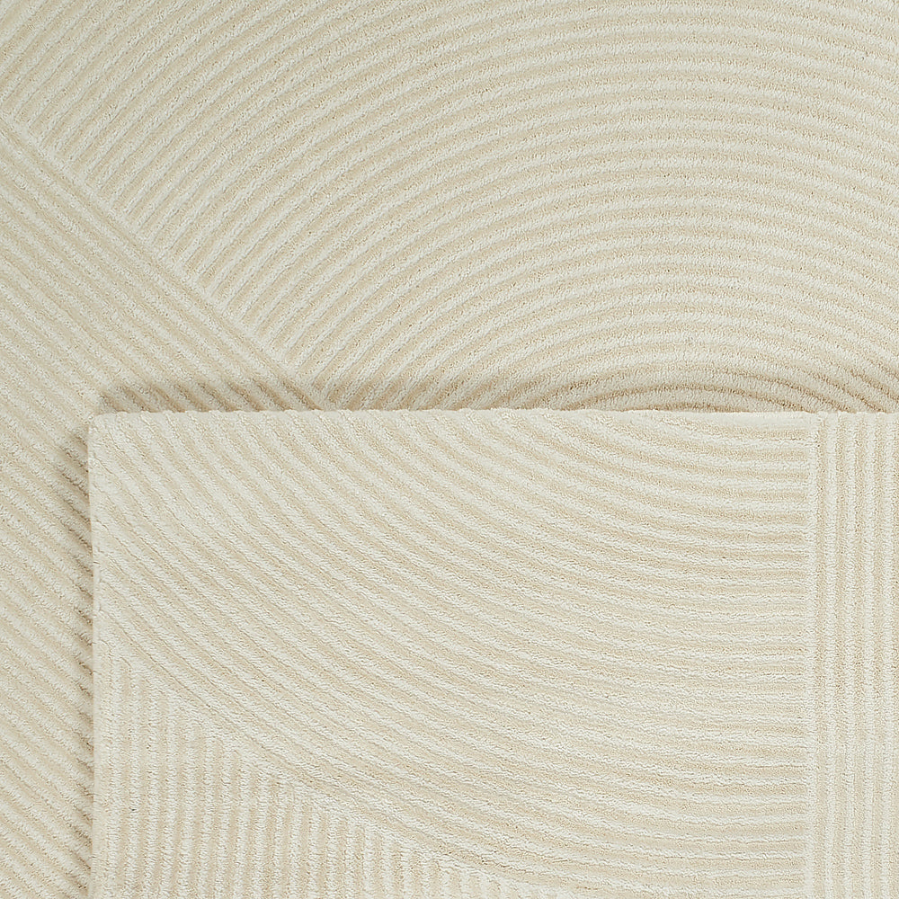 Alfombra pelo relieve geométrico crema Nazar rugs