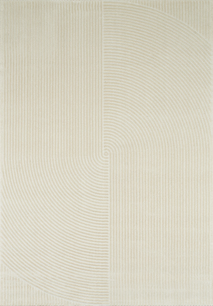 Alfombra pelo relieve geométrico crema Nazar rugs