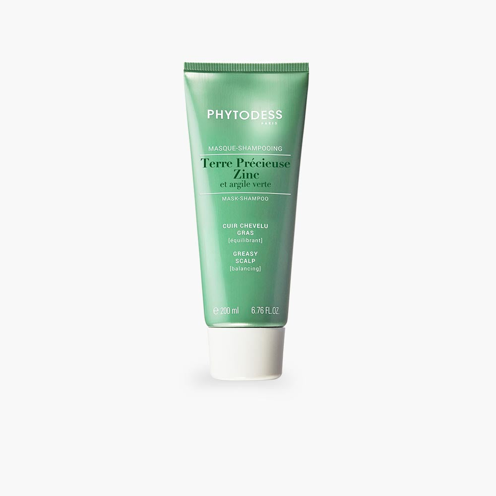 Masque-Shampooing Zinc Et Argile Verte - Équilibrant Cuir Chevelu Gras