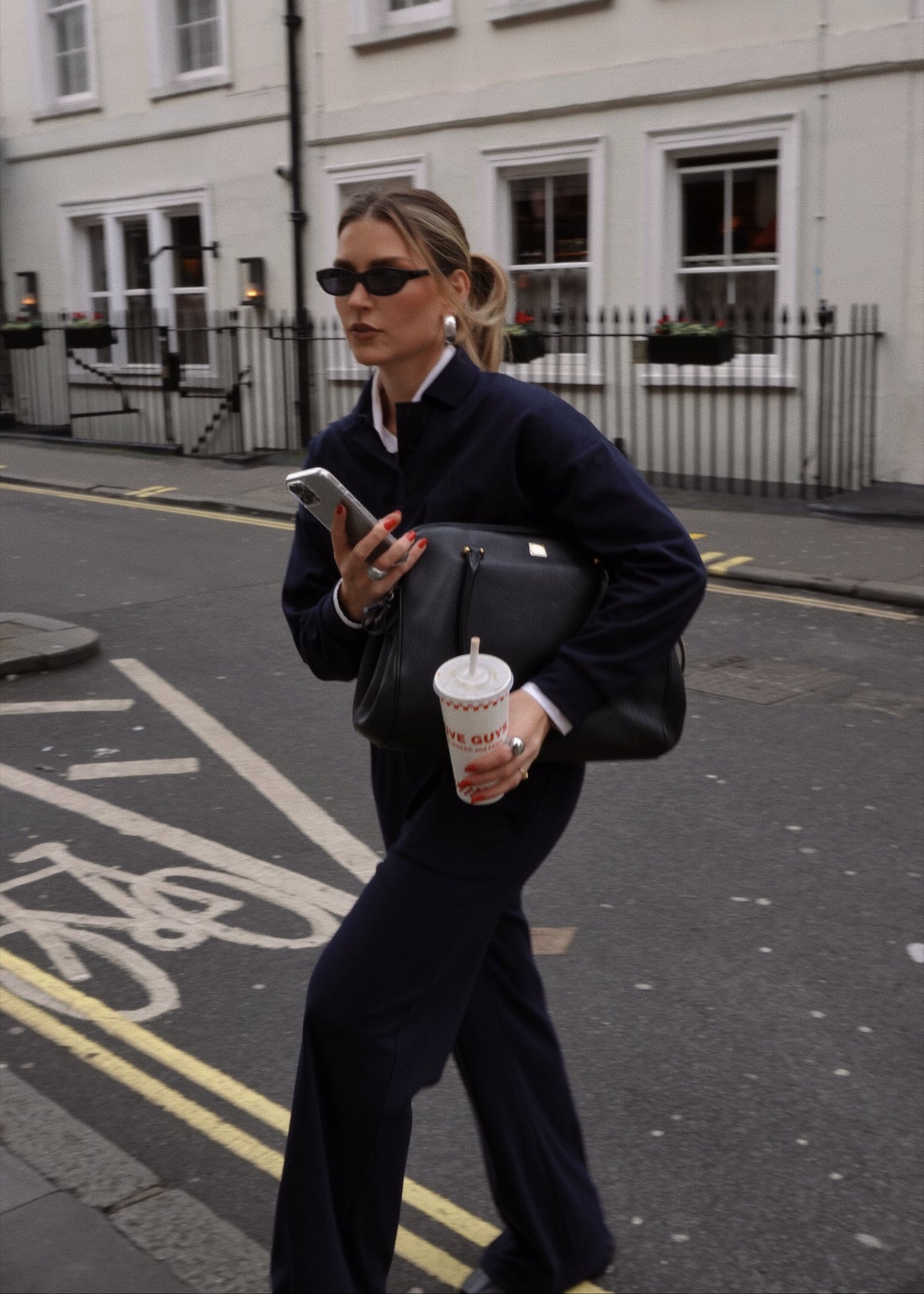 Legacy Straight Jogging Trousers - Navy