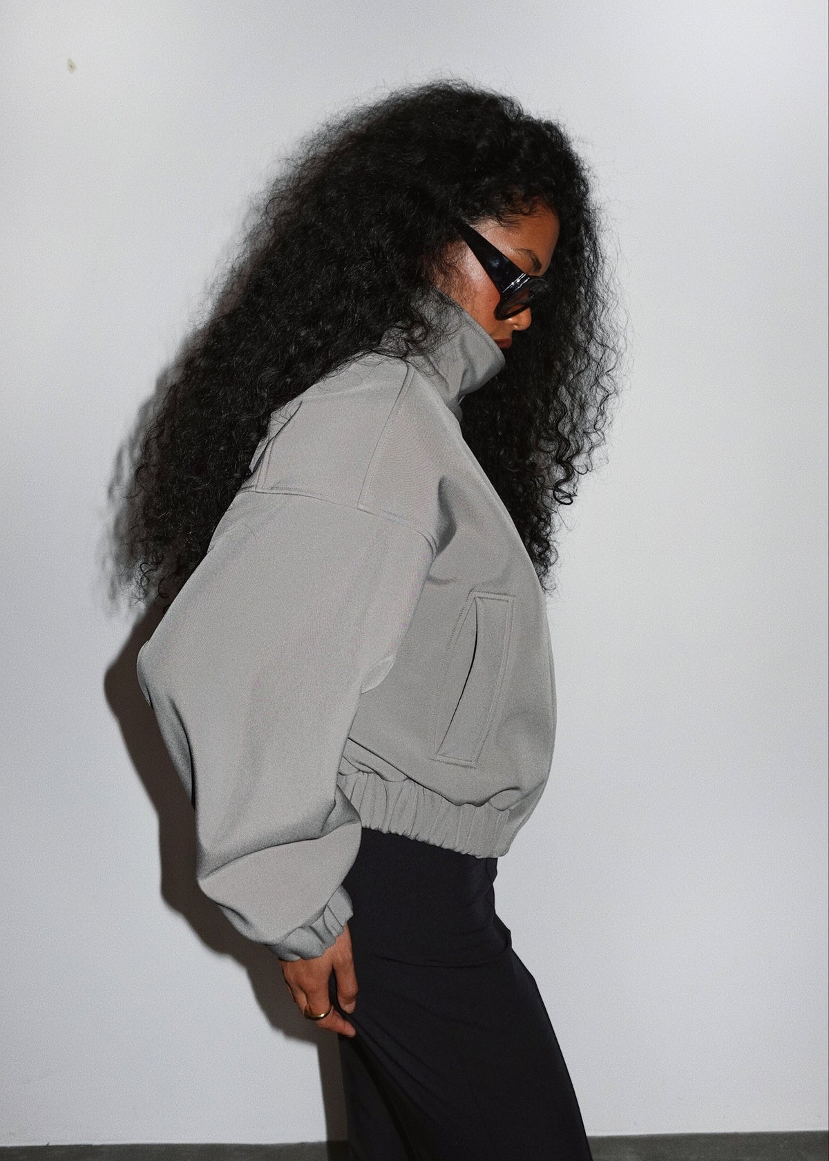 Bomber Arctic High Neck Oversized - Sage Green