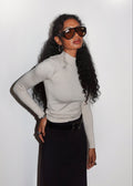Striktrøje 2Nd Skin Knitted Mid-Neck - Beige