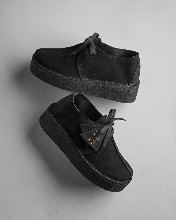 Trek Wedge - Black Suede - Femme